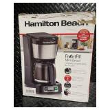 Hamilton Beach FrontFill Mini Brew 5 Cup Programmable Coffee Maker