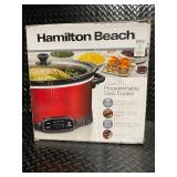 Hamilton Beach 7 Quart Programmable Slow Cooker Red