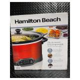 Hamilton Beach 7 Quart Programmable Slow Cooker Red
