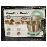 Hamilton Beach Classic Stand Mixer with Bowl, 6 Speeds, Aqua