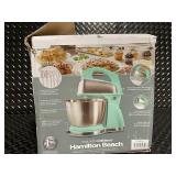 Hamilton Beach Classic Stand Mixer with Bowl, 6 Speeds, Aqua
