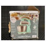 Hamilton Beach Classic Stand Mixer with Bowl, 6 Speeds, Aqua