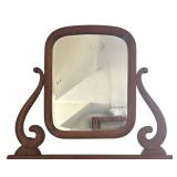 U - Antique Oak Highboy with Mirror