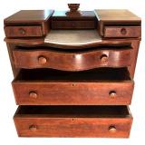 UL -Antique Victorian Wooden with Mirror and Marble Top / Antique Victorian Wishbone Dresser with Mirror