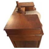 UL -Antique Victorian Wooden with Mirror and Marble Top / Antique Victorian Wishbone Dresser with Mirror