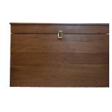 UL - Wooden Storage Chest with Brass Handles and Interior Divider, Includes Key by Carl Forslund