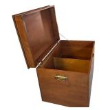 UL - Wooden Storage Chest with Brass Handles and Interior Divider, Includes Key by Carl Forslund