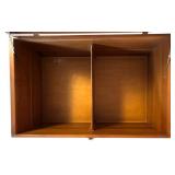 UL - Wooden Storage Chest with Brass Handles and Interior Divider, Includes Key by Carl Forslund