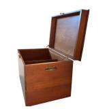 UL - Wooden Storage Chest with Brass Handles and Interior Divider, Includes Key by Carl Forslund