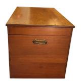 UL - Wooden Storage Chest with Brass Handles and Interior Divider, Includes Key by Carl Forslund