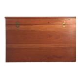UL - Wooden Storage Chest with Brass Handles and Interior Divider, Includes Key by Carl Forslund