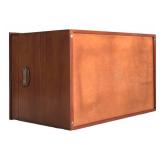 UL - Wooden Storage Chest with Brass Handles and Interior Divider, Includes Key by Carl Forslund