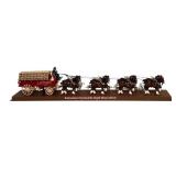 UL - Budweiser Clydesdale Eight-Horse Hitch Mechanical Bank in Display Case