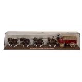 UL - Budweiser Clydesdale Eight-Horse Hitch Mechanical Bank in Display Case