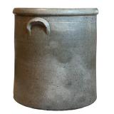 UL - Antique 4 Gallon Salt Glazed Stoneware Crock with Starburst Decoration