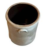 UL - Antique 4 Gallon Salt Glazed Stoneware Crock with Starburst Decoration