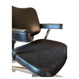 UL - Royal Metal Vintage Black and Chrome Rolling Office Chair