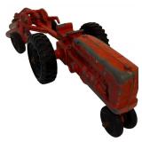UL - Set of 3 Vintage Die-Cast Toy Farm Tractors and Loader Vehicles