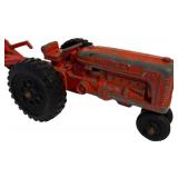 UL - Set of 3 Vintage Die-Cast Toy Farm Tractors and Loader Vehicles