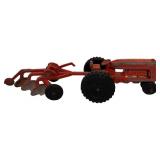 UL - Set of 3 Vintage Die-Cast Toy Farm Tractors and Loader Vehicles