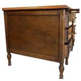 UL - Vintage Wooden Office Desk with 7 Drawers and Organizer Tray