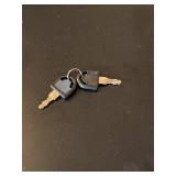 UL - 2-Drawer Black Metal File Cabinet with Keys and Casters