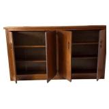 UL - Large Vintage Oak Storage Cabinet with Four Doors