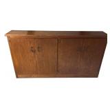 UL - Large Vintage Oak Storage Cabinet with Four Doors