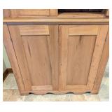 K - Solid Pine Display Hutch with Glass Doors and Storage Cabinet