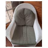 P - Wicker Armchair with Ottoman and Cushions