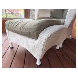 P - Wicker Armchair with Ottoman and Cushions