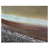 LR - Victorian Walnut Framed Velvet Upholstered Settee Sofa