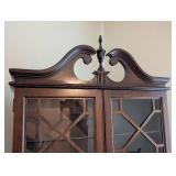 LR - Vintage Secretary Desk with Glass Hutch and Drawers