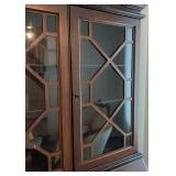 LR - Vintage Secretary Desk with Glass Hutch and Drawers