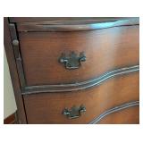 LR - Vintage Secretary Desk with Glass Hutch and Drawers