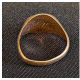 K - 10k Gold Academic Laurel Ring Size 7