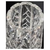 K - Waterford Diamond Cut Lead Crystal Flower Vase