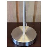 ML - Petite Table Lamp with White Shade and Brushed Metal Base