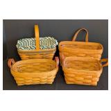 ML - Set of 4 Longaberger Handwoven Baskets