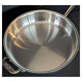K - All-Clad 3 Qt Stainless Steel Saute Pan with Lid, 11 Inch