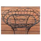 P - Metal Wire Plant Stand with Decorative Scrollwork, 22 Inches High