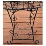 P - Metal Wire Plant Stand with Decorative Scrollwork, 22 Inches High