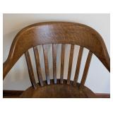 BR - Vintage Oak Swivel Office Chair by Sikes Company