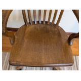 BR - Vintage Oak Swivel Office Chair by Sikes Company