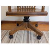 BR - Vintage Oak Swivel Office Chair by Sikes Company