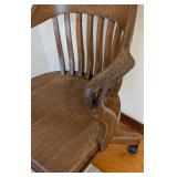 BR - Vintage Oak Swivel Office Chair by Sikes Company