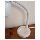 ML - White Adjustable Desk Lamp, 17 Inch Height