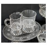 K - Vintage Cut and Pressed Glass Servingware Collection