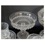 K - Vintage Cut and Pressed Glass Servingware Collection