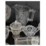 K - Vintage Cut and Pressed Glass Servingware Collection